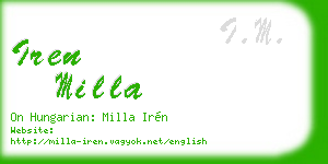 iren milla business card