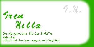 iren milla business card